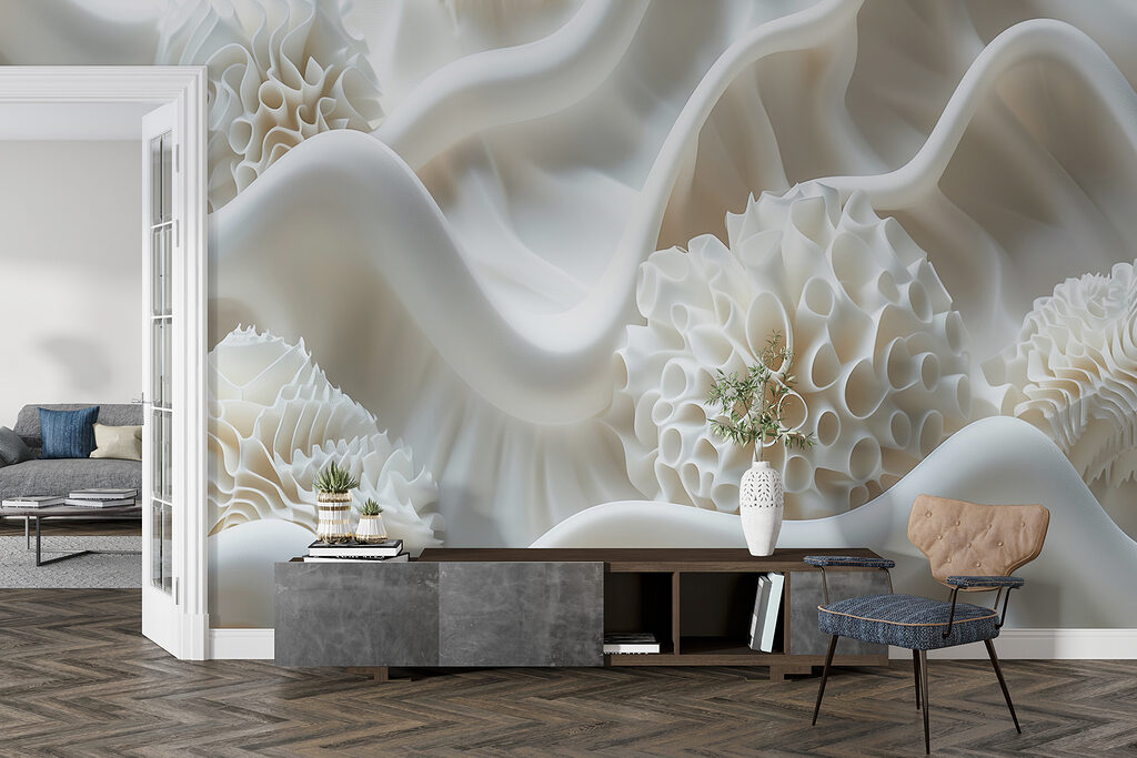 Ondas blancas en relieve — interior 5