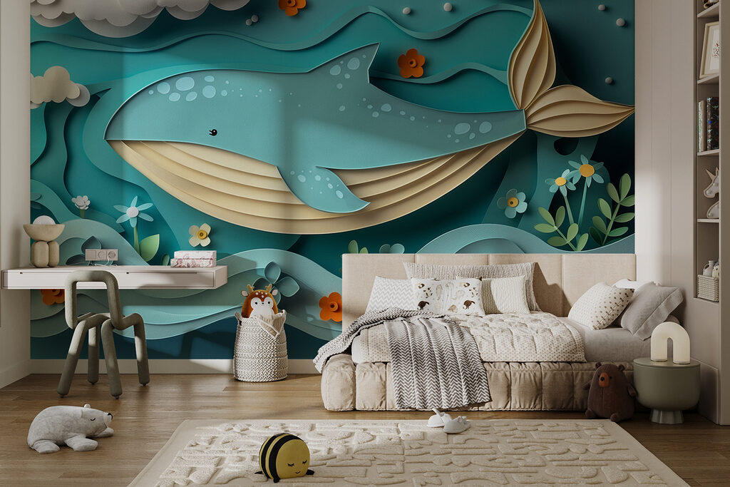 Ballena bajo nubes blancas — interior 2