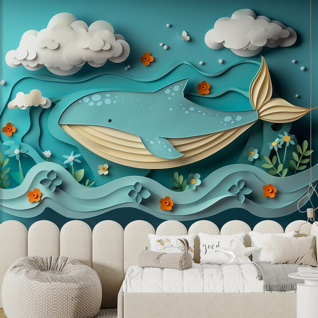 Ballena bajo nubes blancas — interior 4