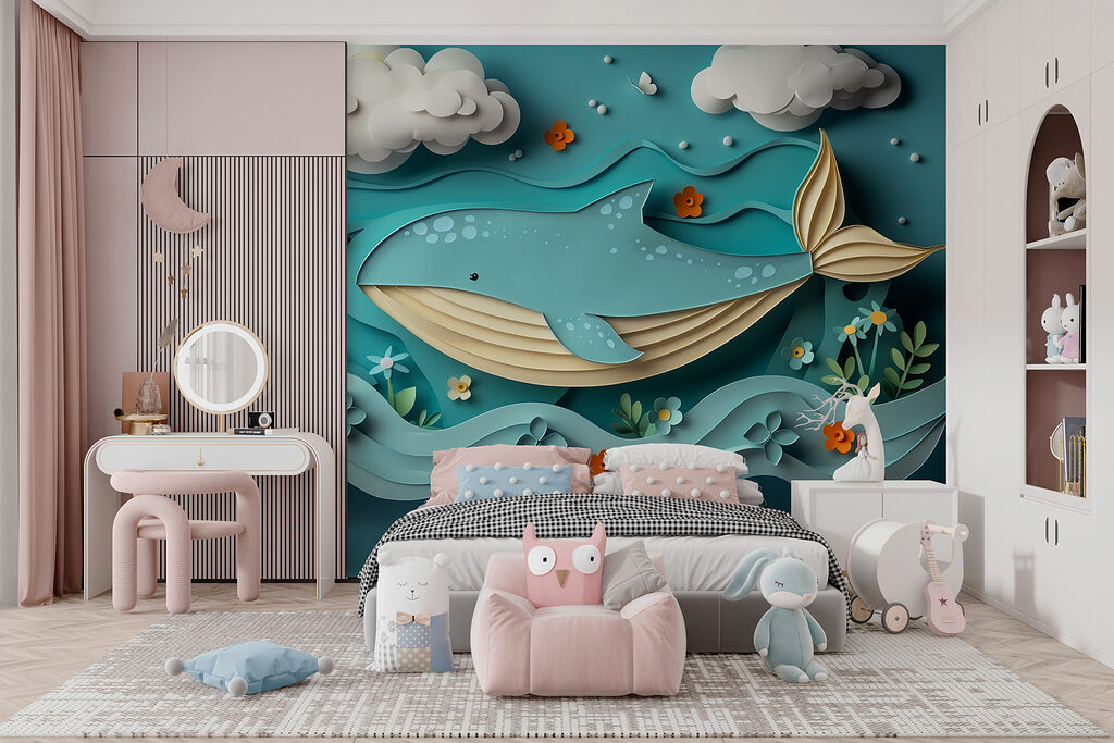 Ballena bajo nubes blancas — interior 5