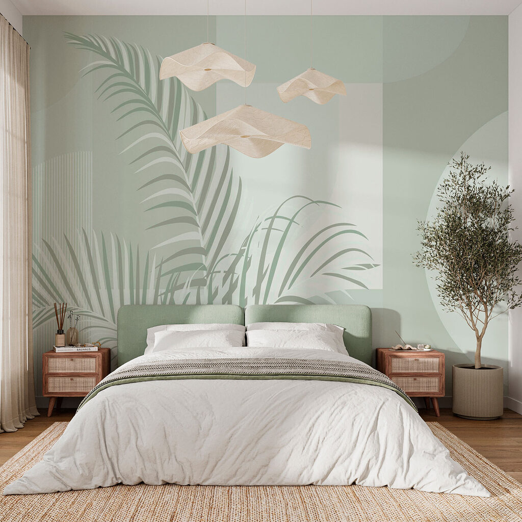 Hojas de palma geométricas — interior 1