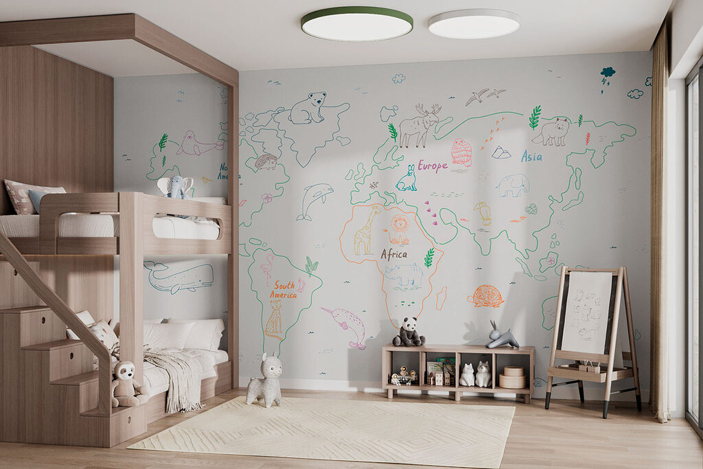Mapa del mundo juguetón — interior 1
