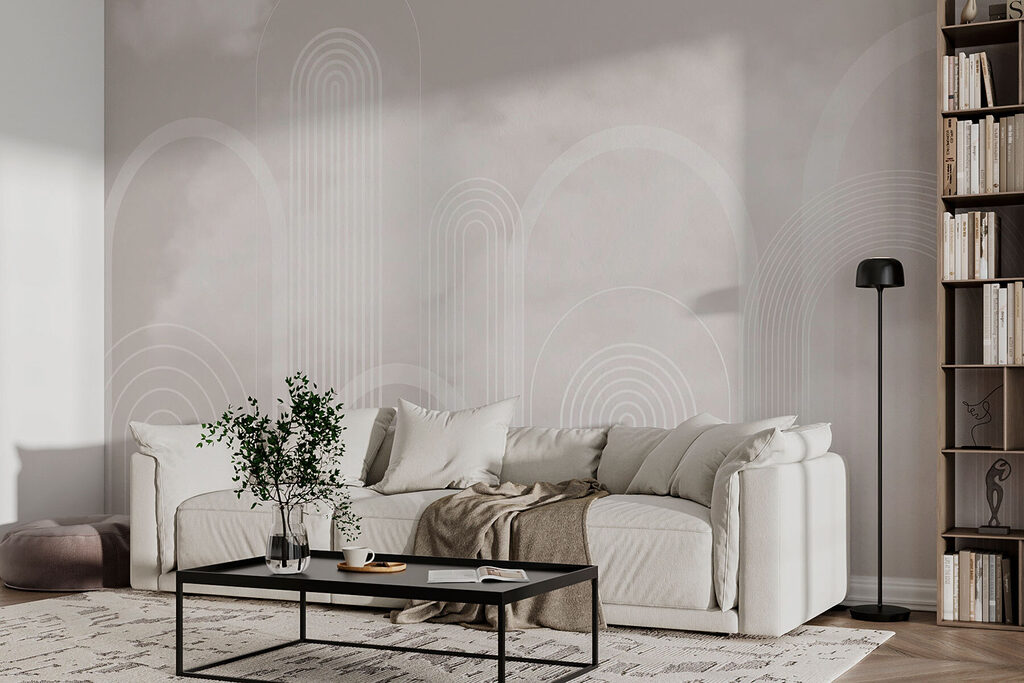 Líneas blancas y nubes — interior 1