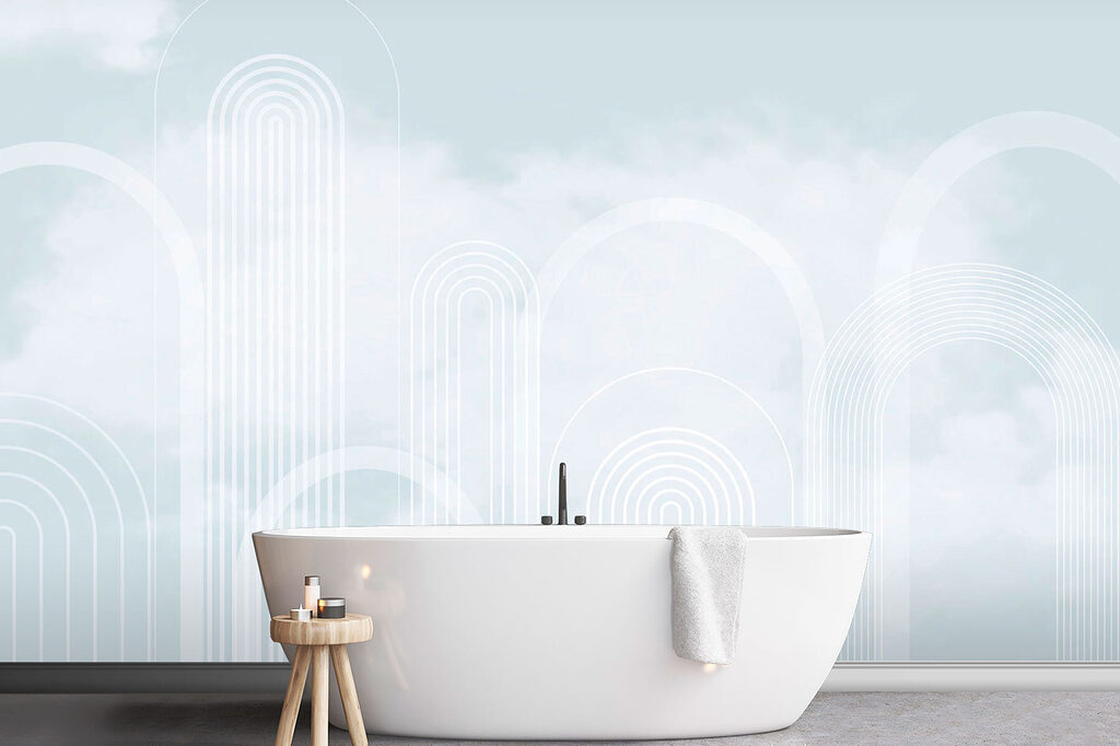 Líneas blancas y nubes — interior 1