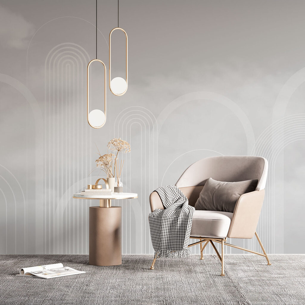 Líneas blancas y nubes — interior 1