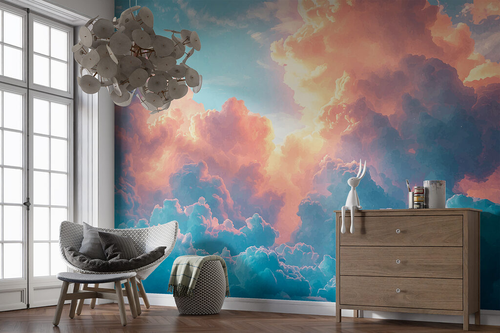 Nubes doradas sobre azul — interior 2