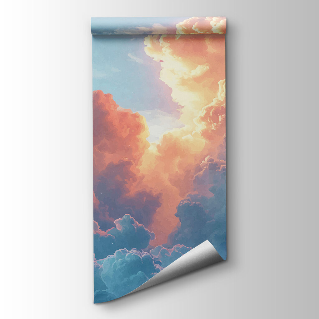 Nubes doradas sobre azul — vista del producto