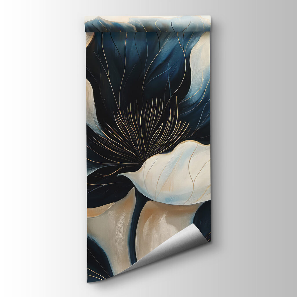 Flor azul y crema — vista del producto