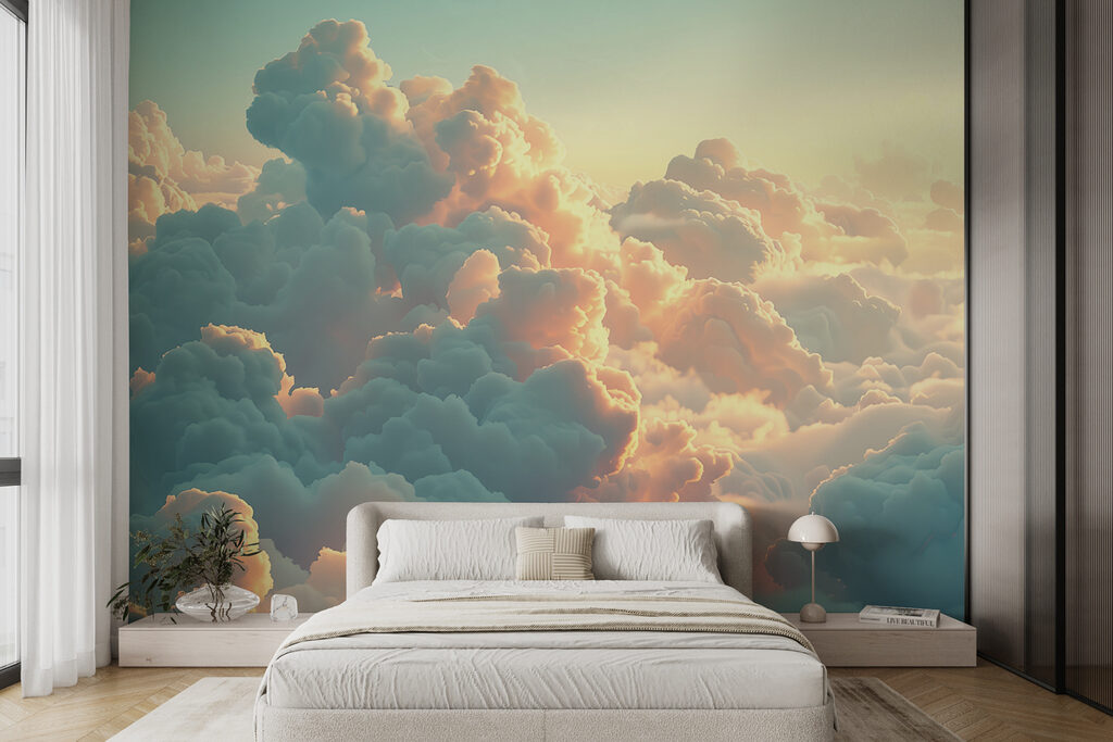 Nubes turquesa al atardecer — interior 1