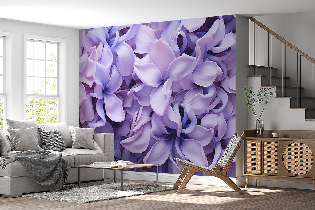 Flores rizadas en lila — interior 1