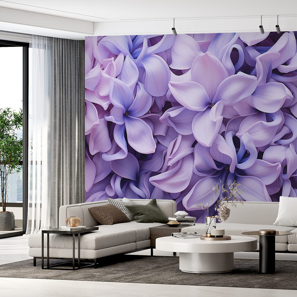 Flores rizadas en lila — interior 2