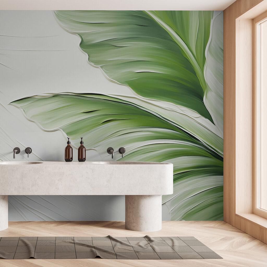 Hoja verde con pliegues — interior 2