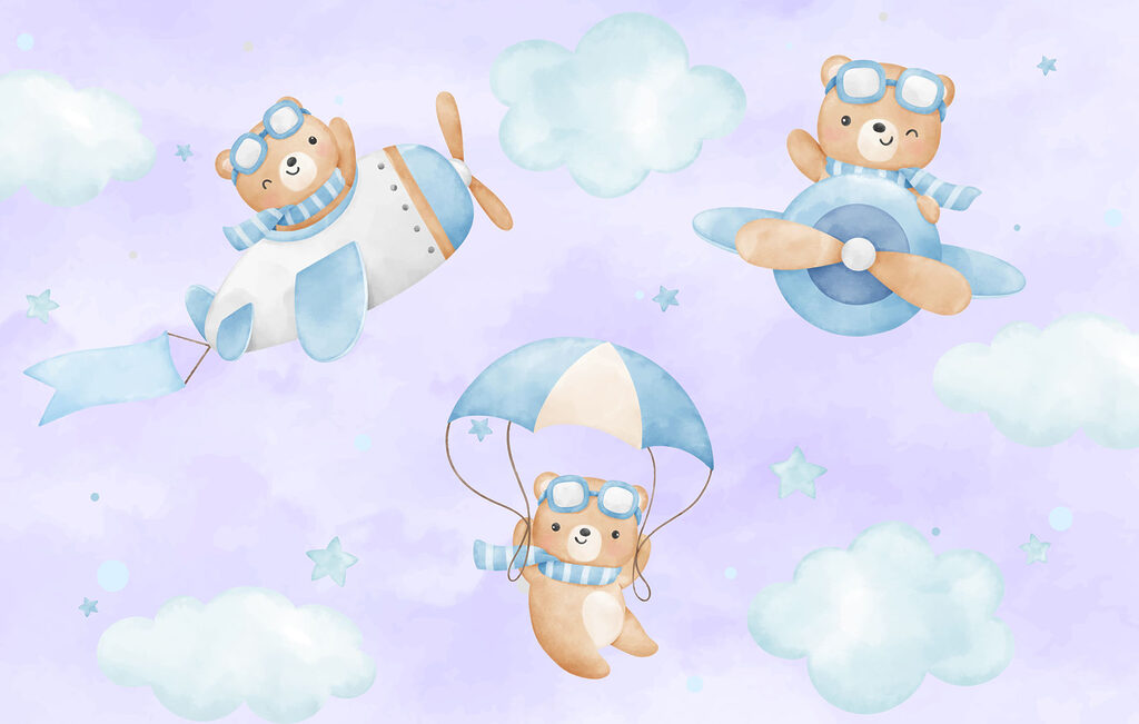 Ositos en vuelo — diseño completo