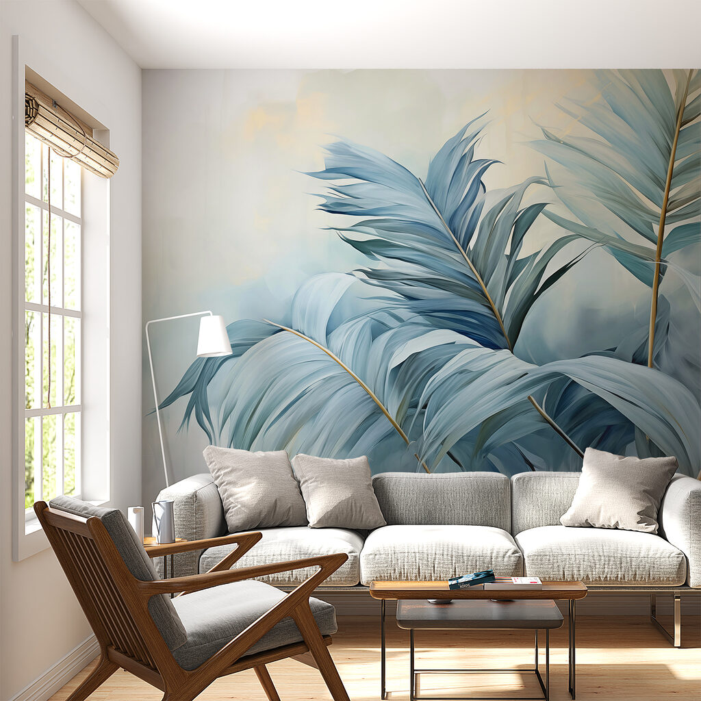 Hojas de palmera azules — interior 1