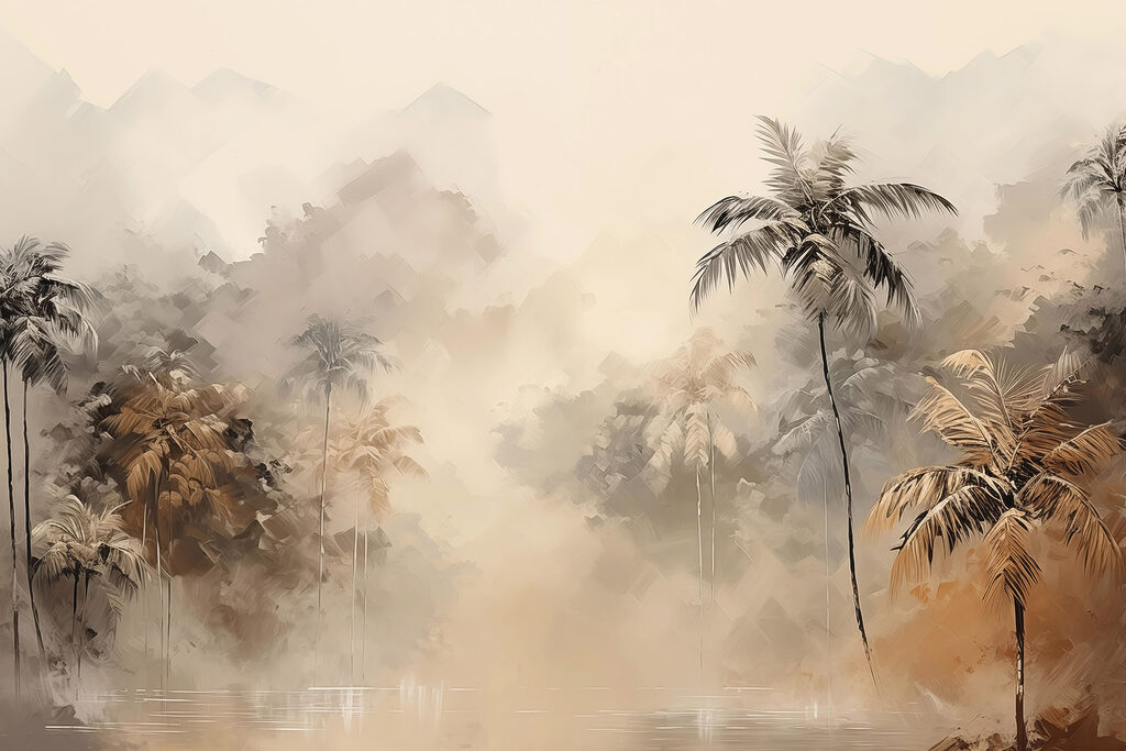 Trópico en sepia — diseño completo