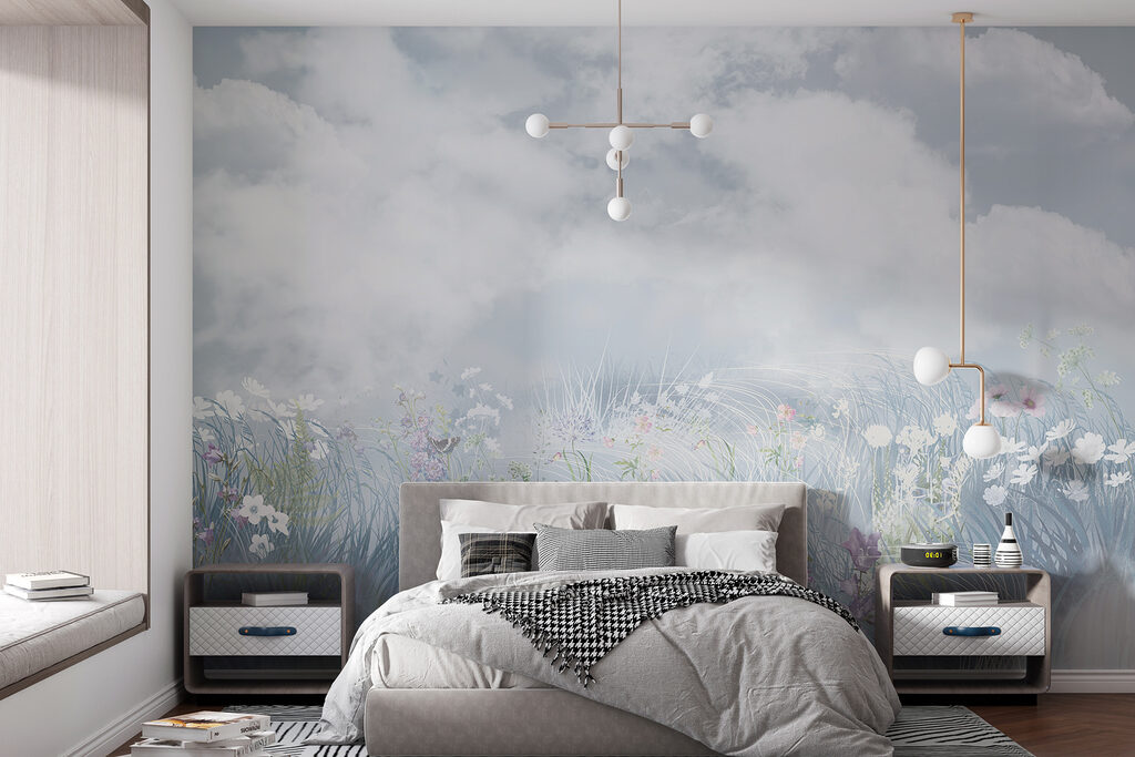 Pradera florida bajo nubes — interior 2