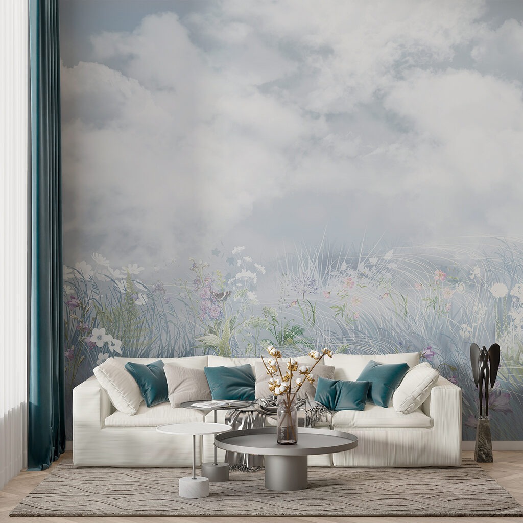 Pradera florida bajo nubes — interior 4