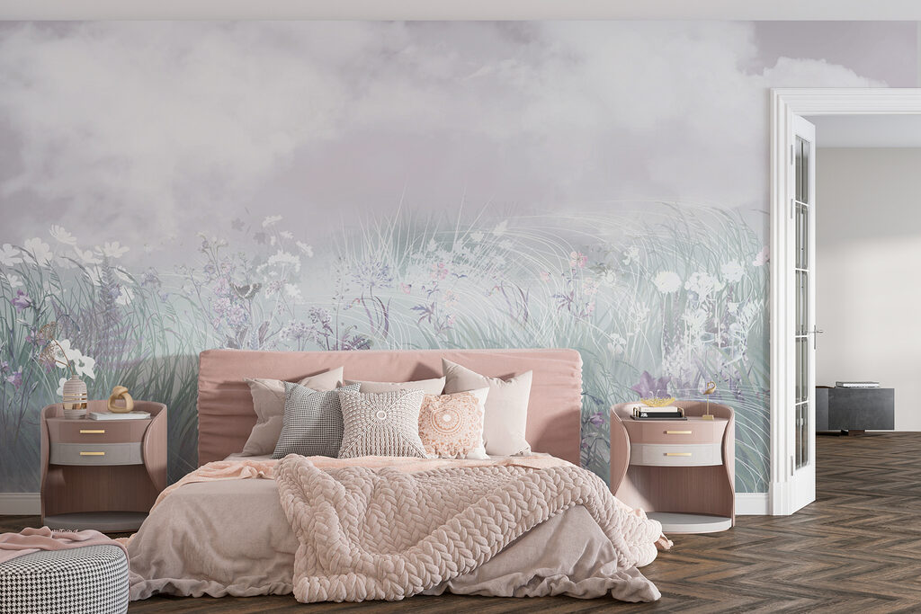 Pradera florida bajo nubes — interior 3