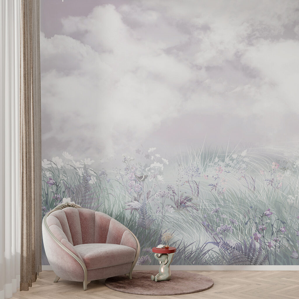 Pradera florida bajo nubes — interior 4