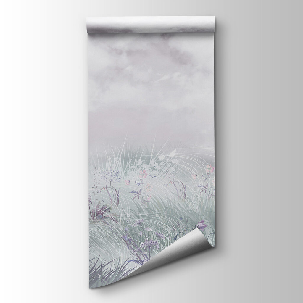 Pradera florida bajo nubes — vista del producto