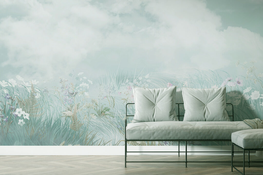 Pradera florida bajo nubes — interior 2