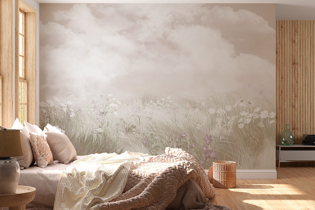 Pradera florida bajo nubes — interior 3