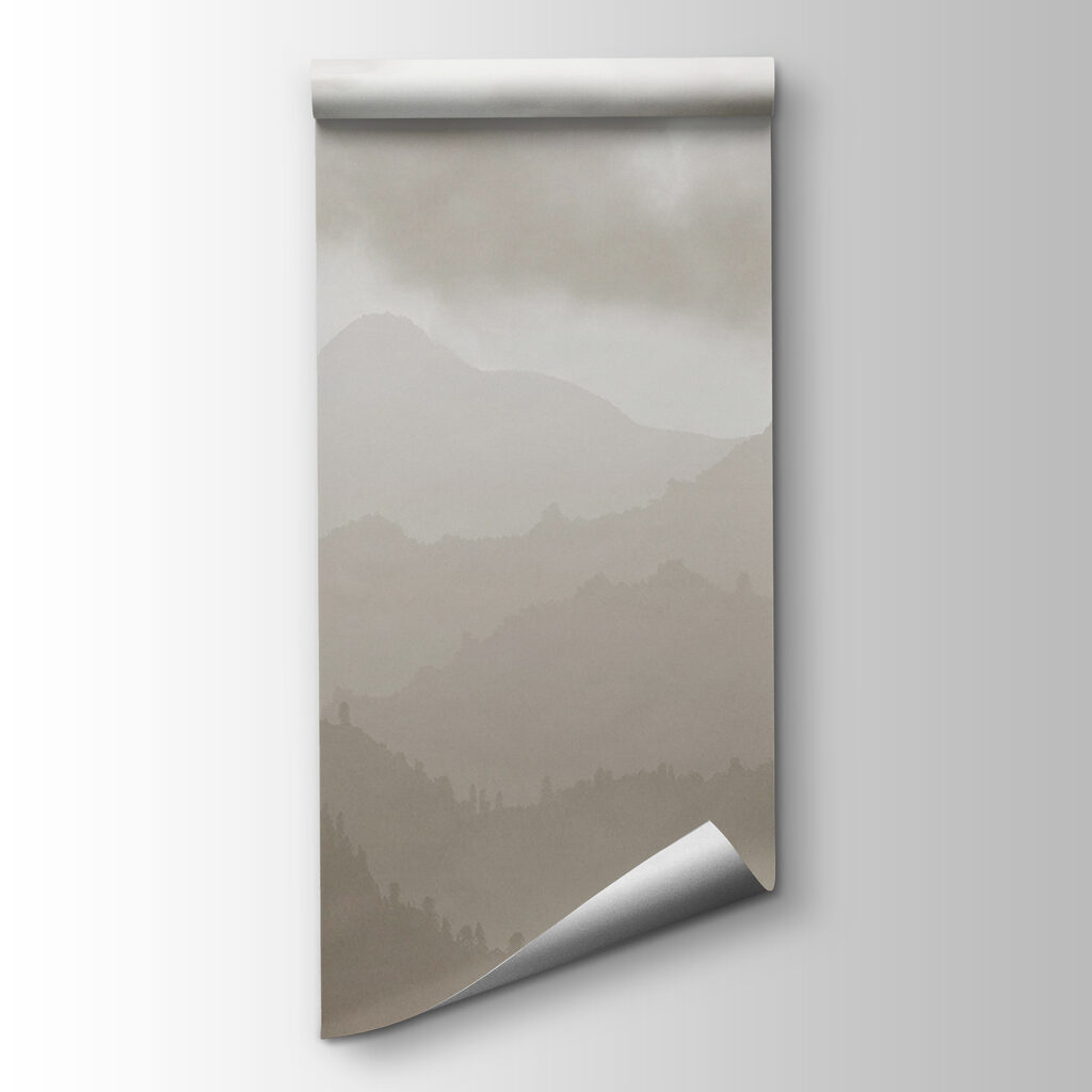 Montañas boscosas bajo nubes — vista del producto