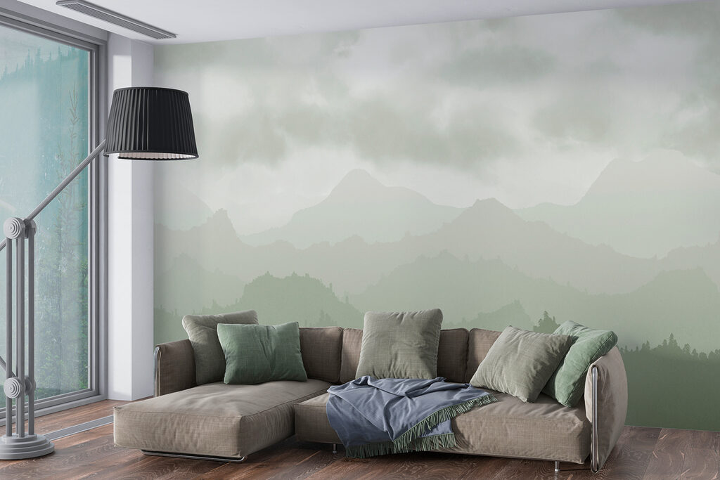 Montañas boscosas bajo nubes — interior 2