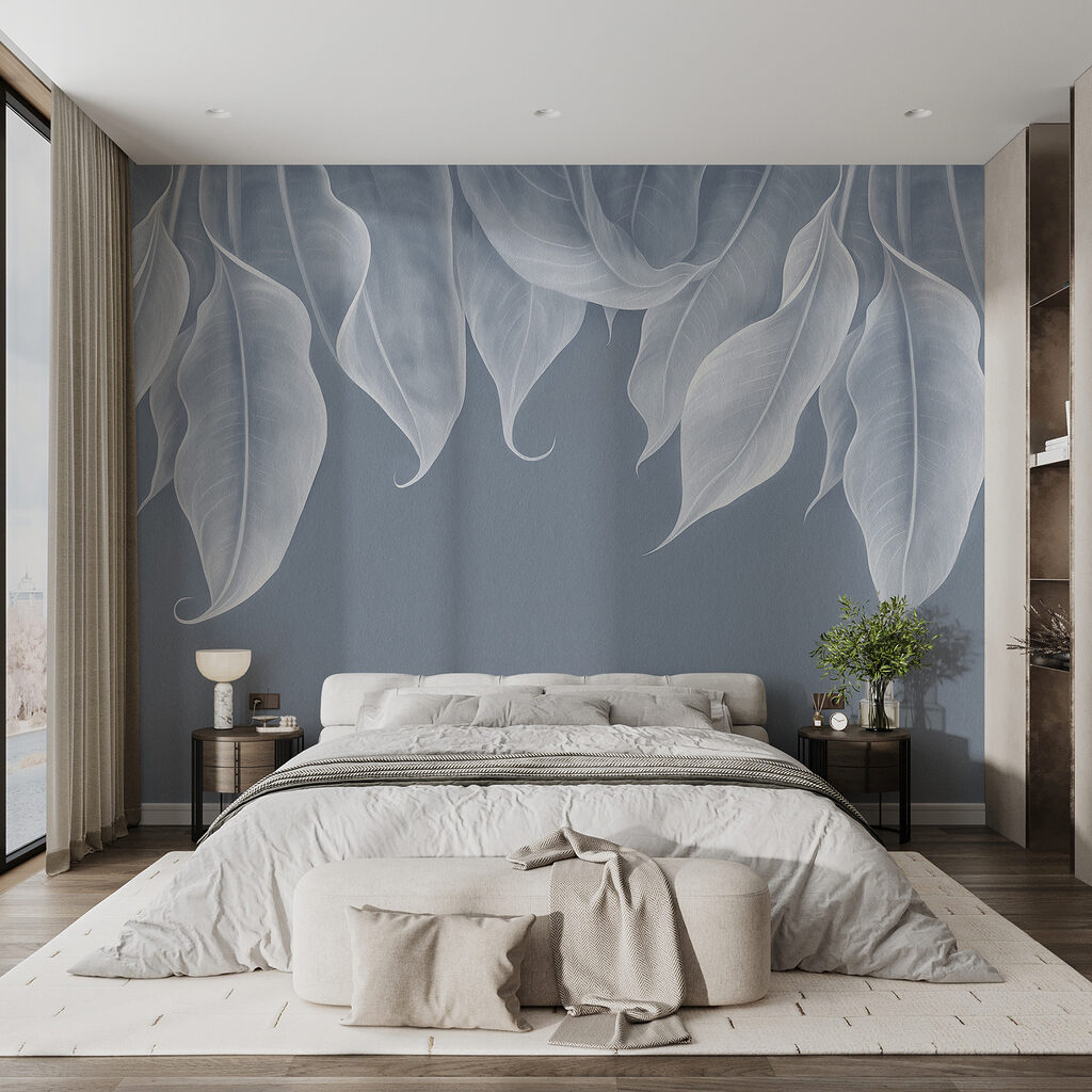 Hojas colgantes en curvas — interior 1