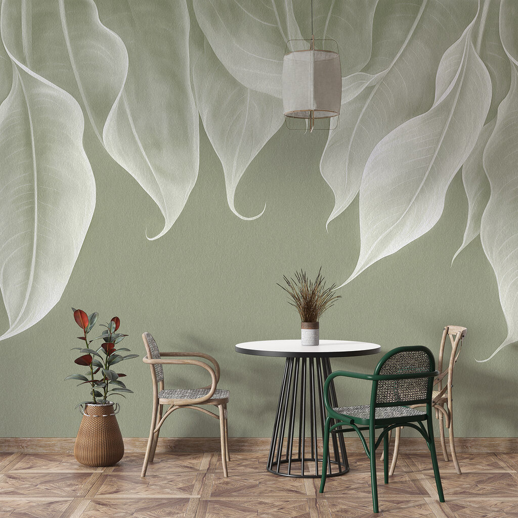 Hojas colgantes en curvas — interior 4