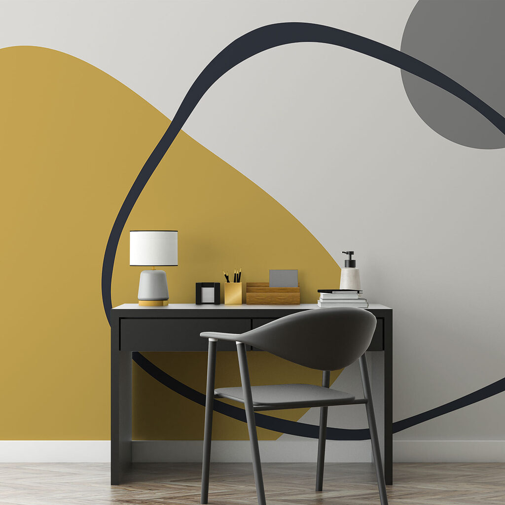 Lazo oscuro sobre color — interior 1