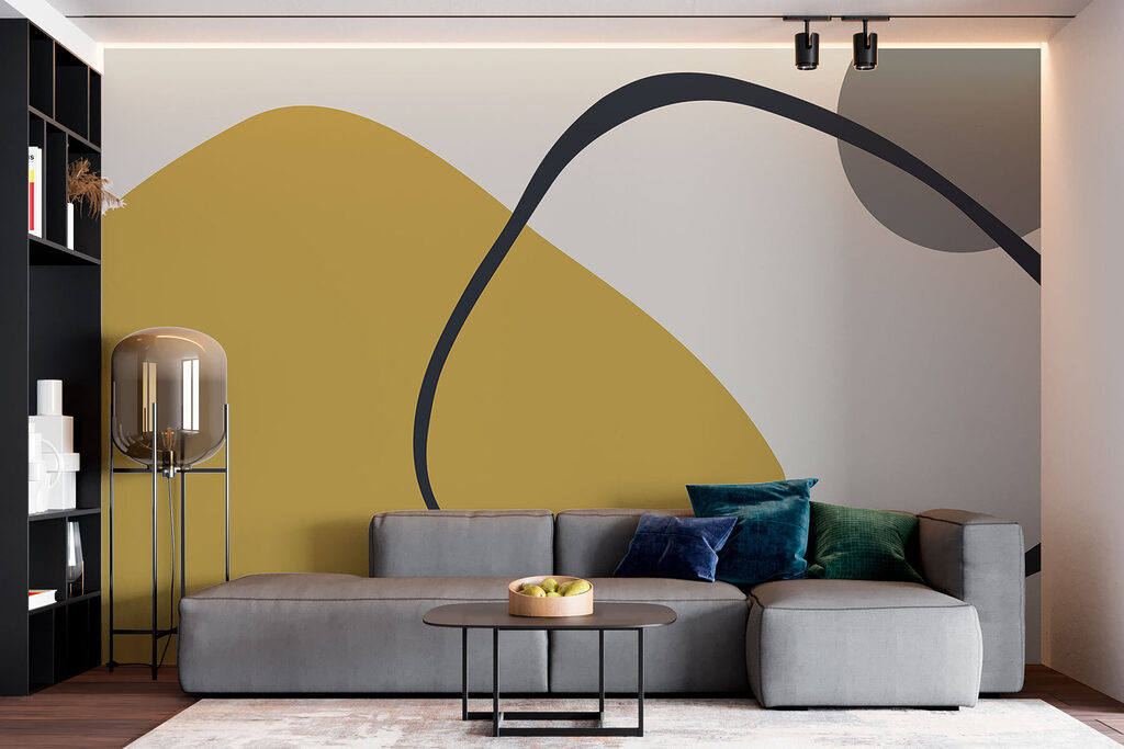 Lazo oscuro sobre color — interior 3