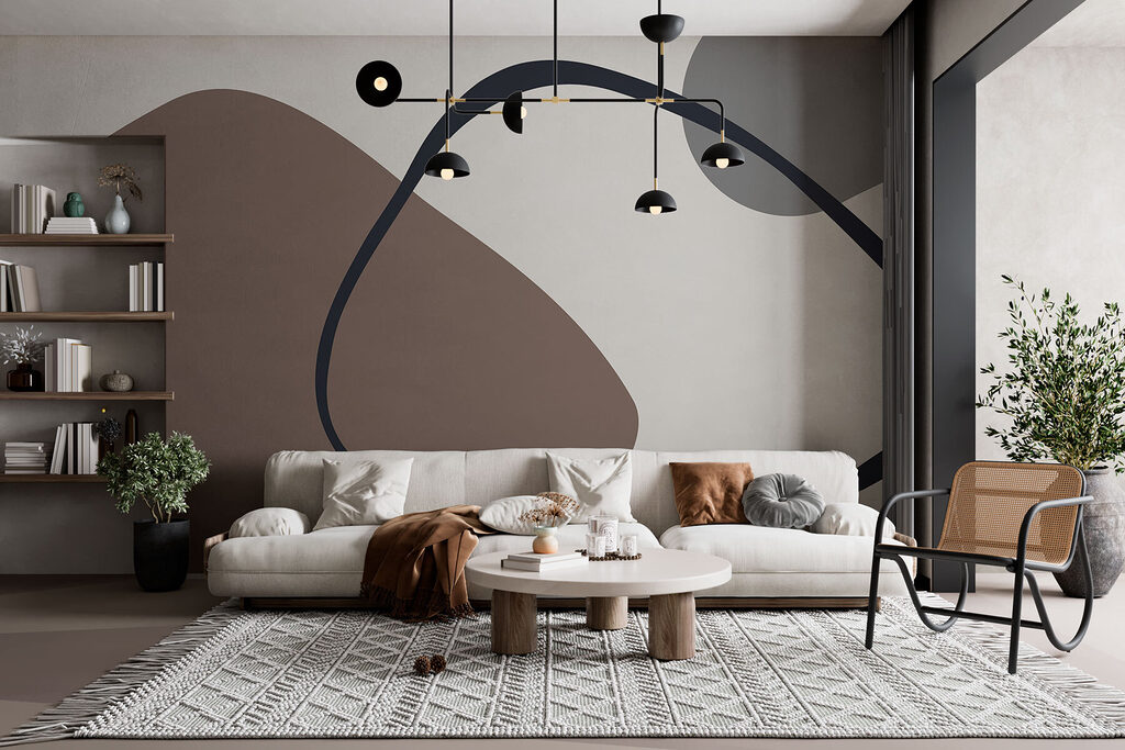 Lazo oscuro sobre color — interior 2