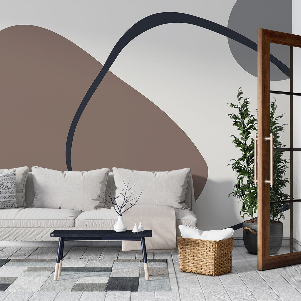 Lazo oscuro sobre color — interior 3
