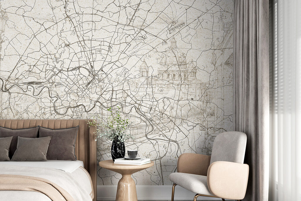 Mapa urbano con río — interior 1