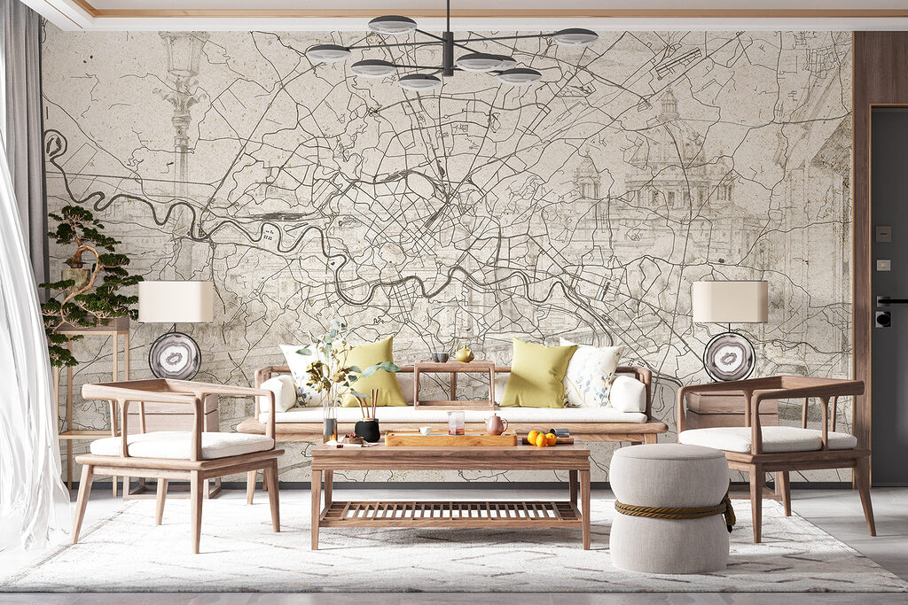 Mapa urbano con río — interior 3