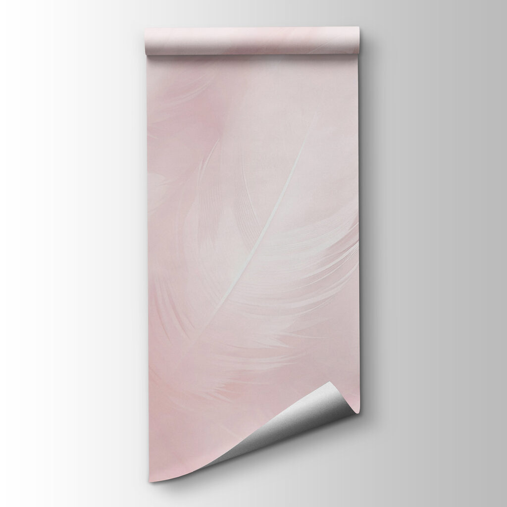 Plumas blancas sobre rosa — vista del producto
