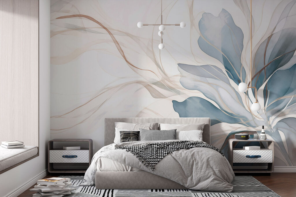 Hojas azules de perfil — interior 2