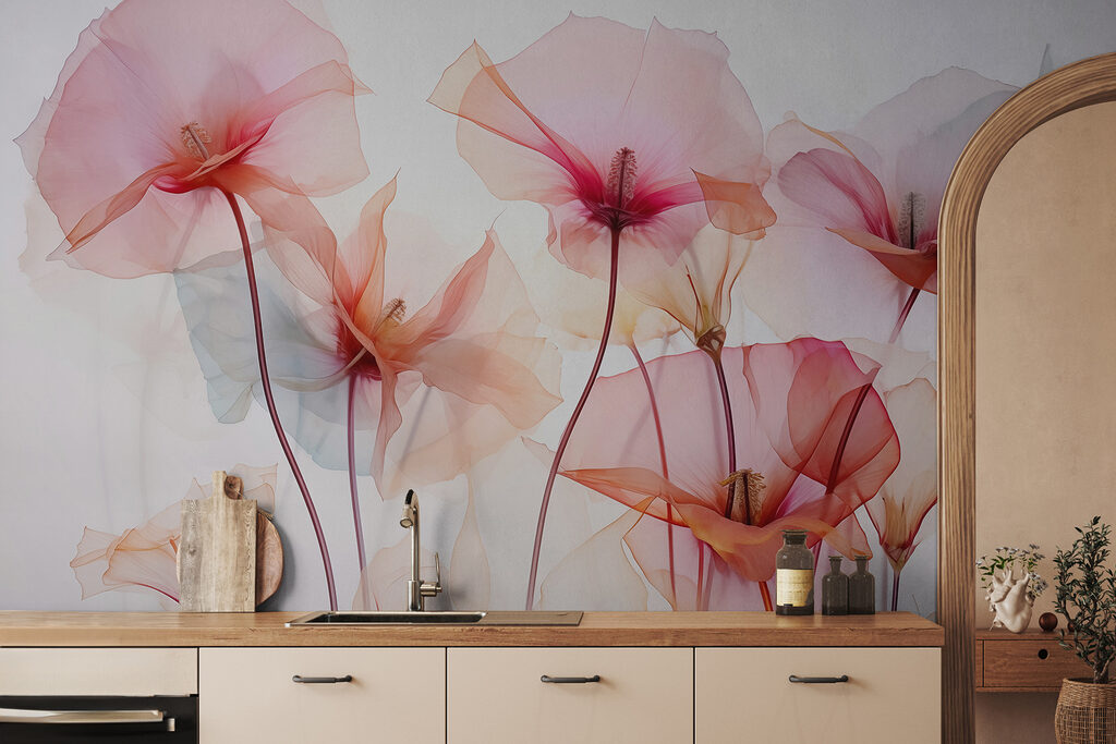 Cálices rosas, tallos finos — interior 2