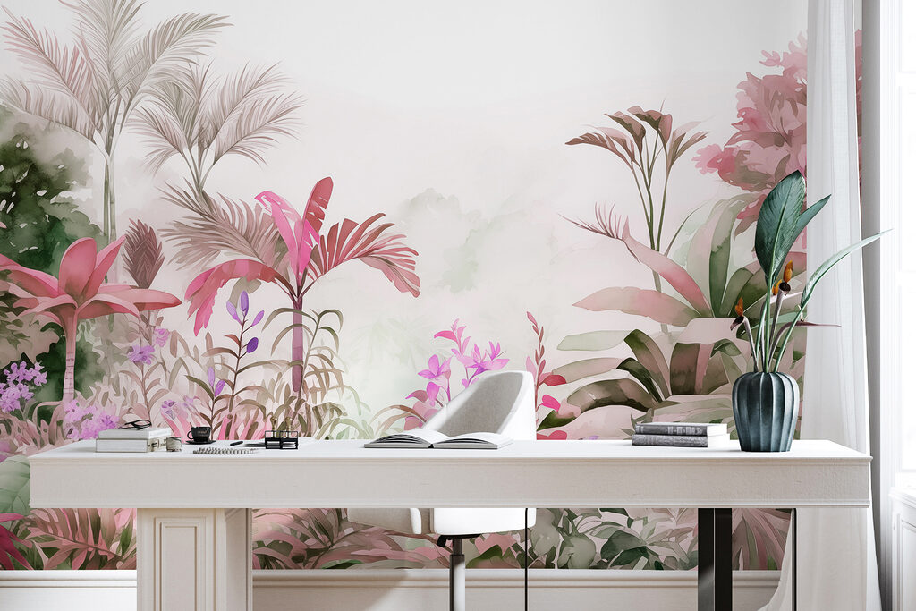 Jardín tropical en acuarela — interior 4