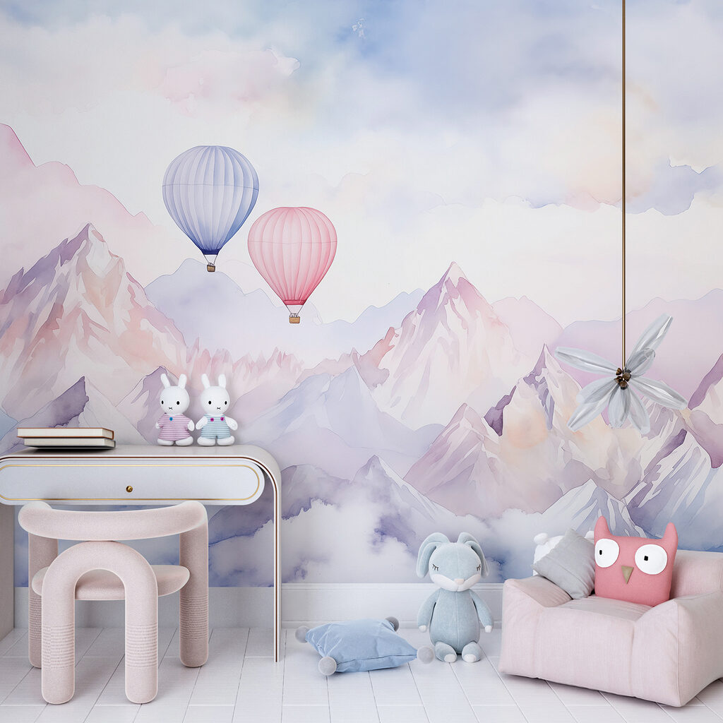 Dos globos sobre montañas — interior 3