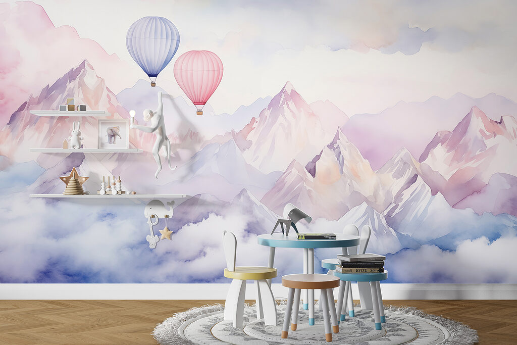 Dos globos sobre montañas — interior 4