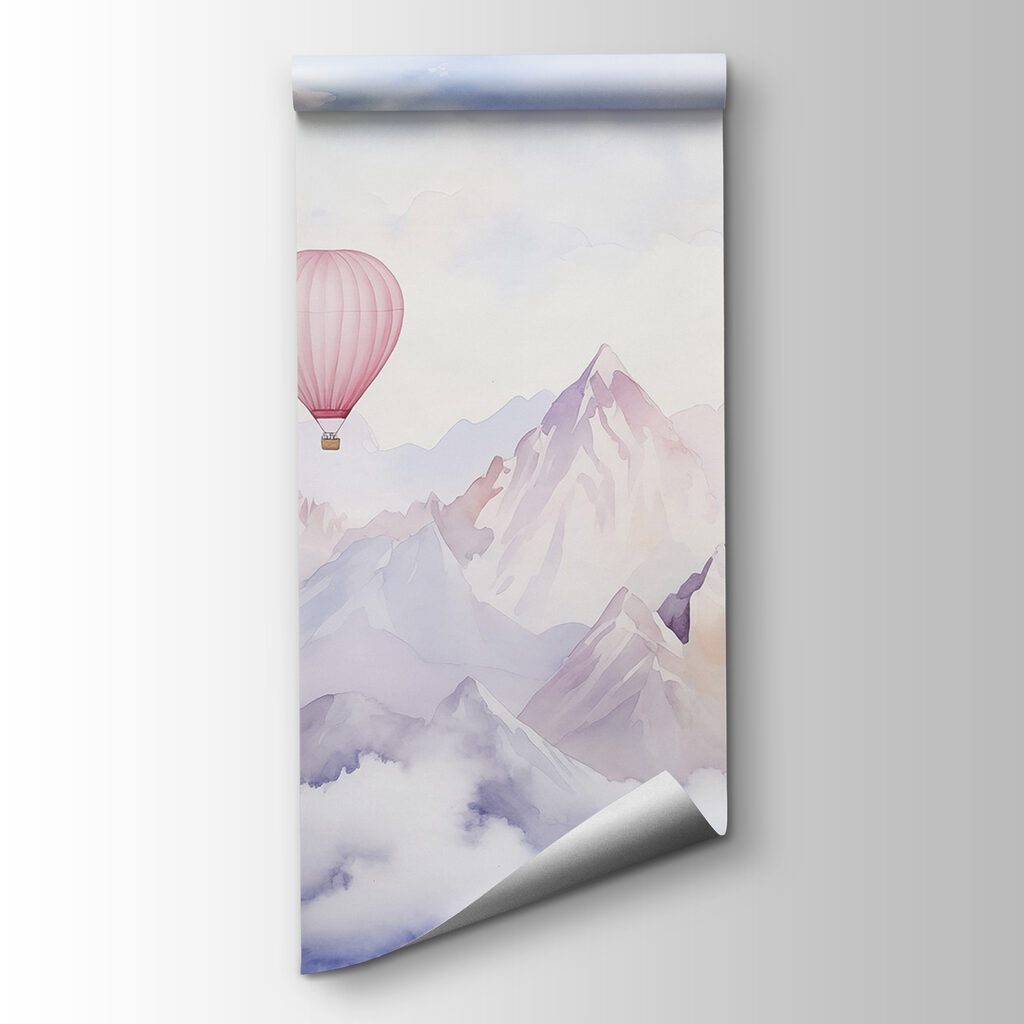 Dos globos sobre montañas — vista del producto