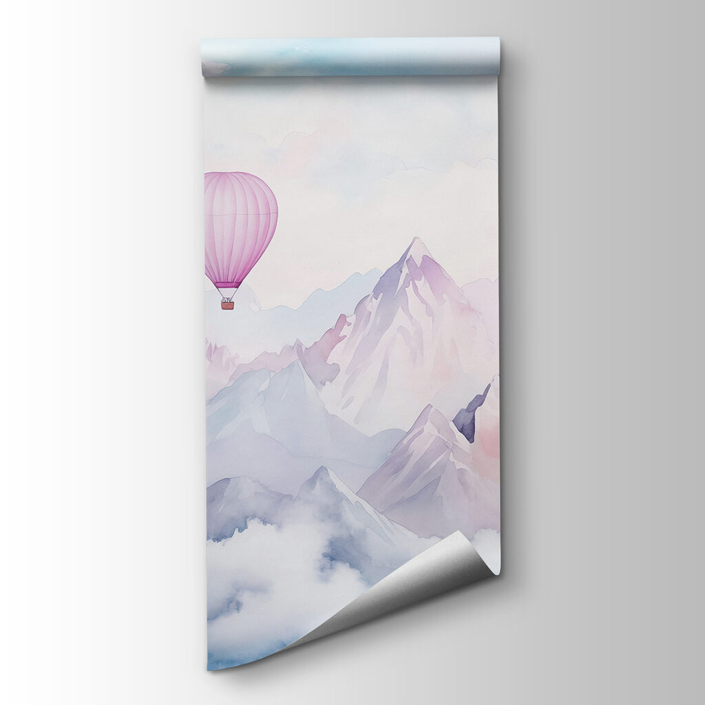 Dos globos sobre montañas — vista del producto
