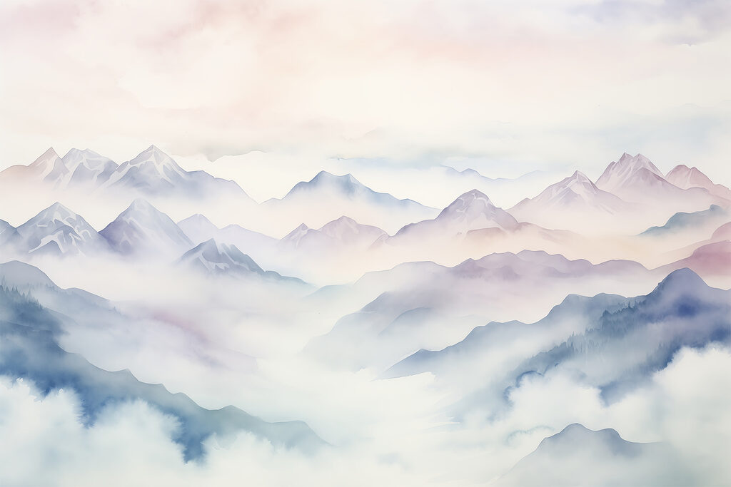 Montañas que se desvanecen — diseño completo