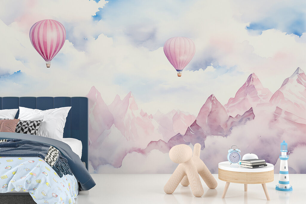 Globos rosas sobre montañas — interior 4