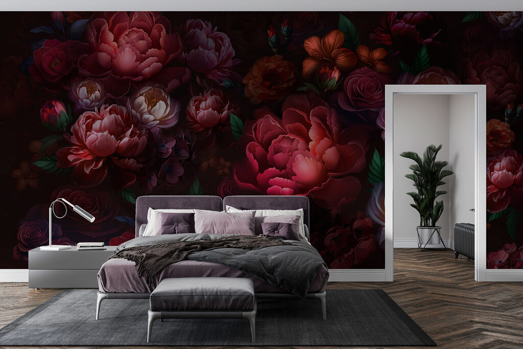 Flores rojo oscuro — interior 1