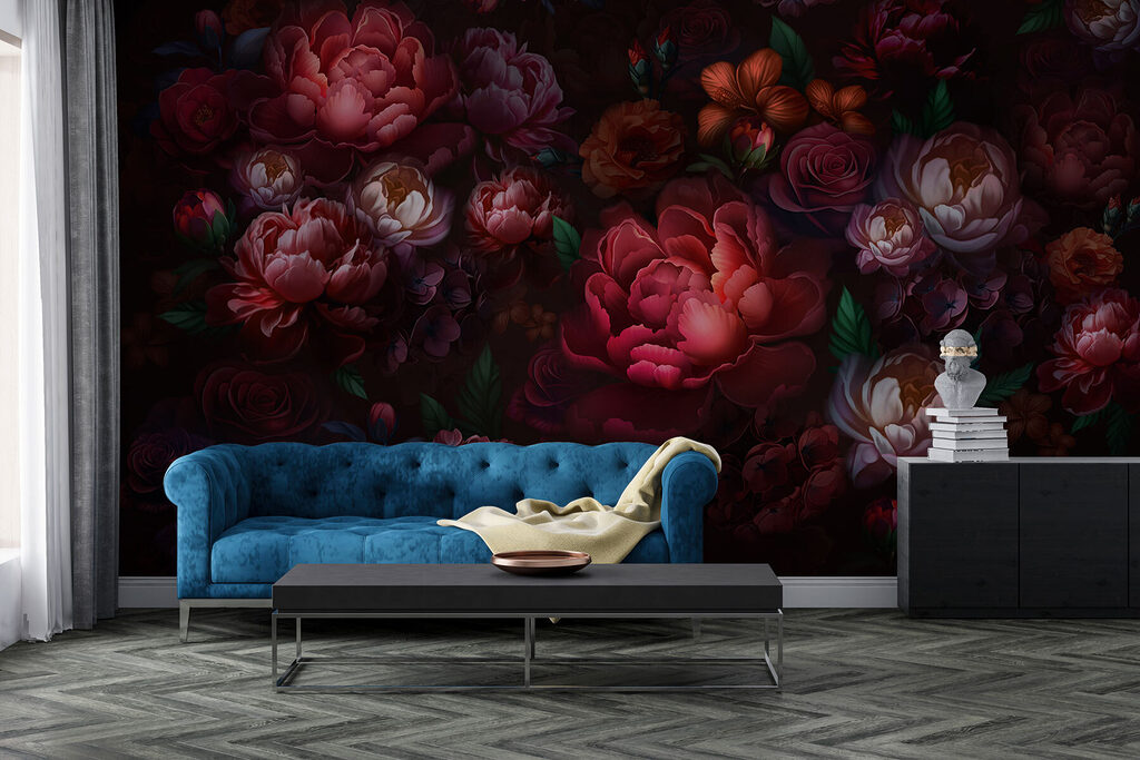 Flores rojo oscuro — interior 3