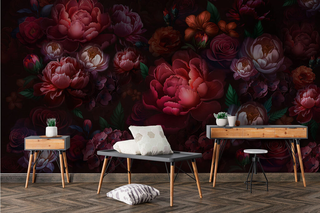 Flores rojo oscuro — interior 5