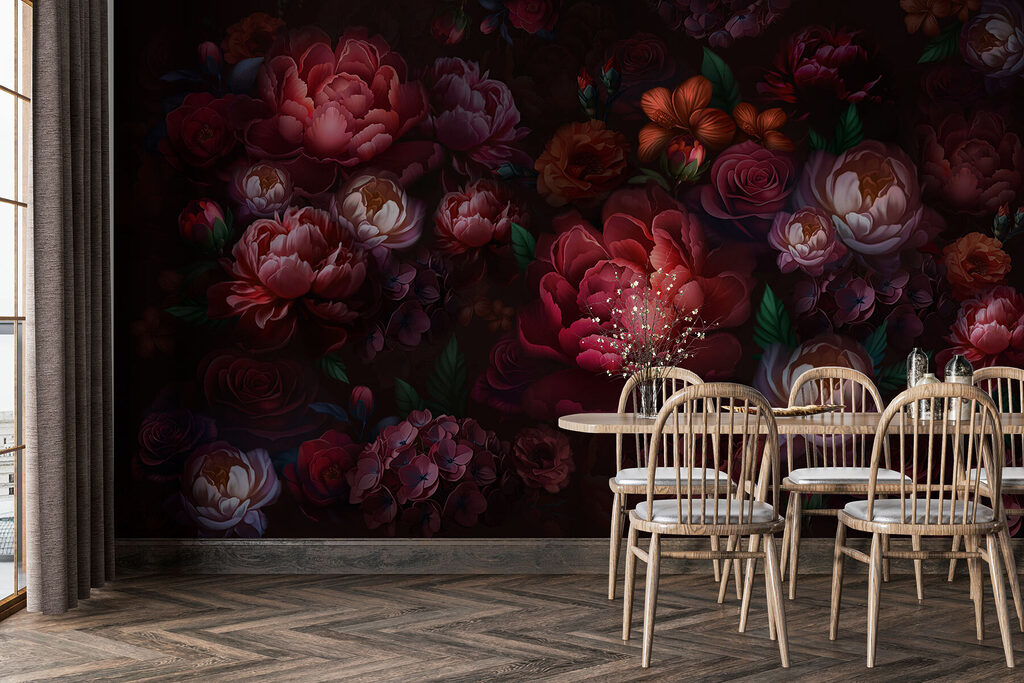 Flores rojo oscuro — interior 6